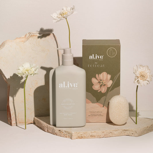 al.ive - The Retreat Shower Gift Set - Sea Cotton and Coconut