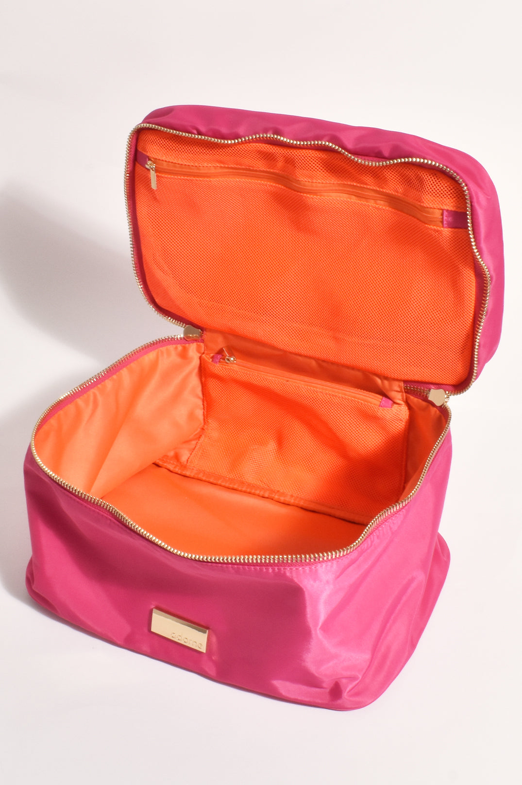 Fushia Large Cube Cosmetics Case
