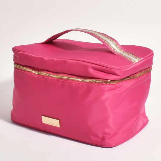 Fushia Large Cube Cosmetics Case