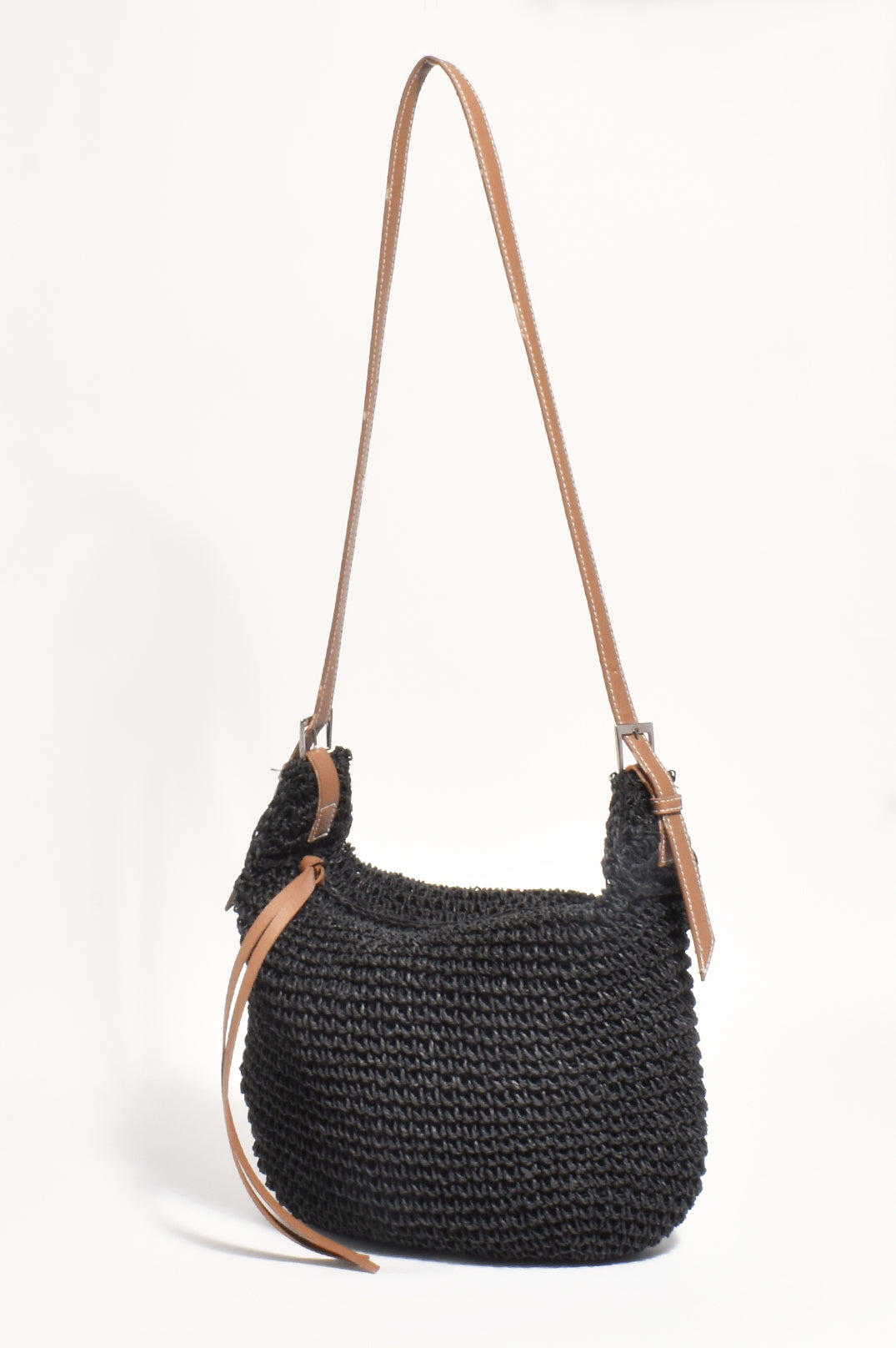 Woven Slouch Bag available in Camel and Black