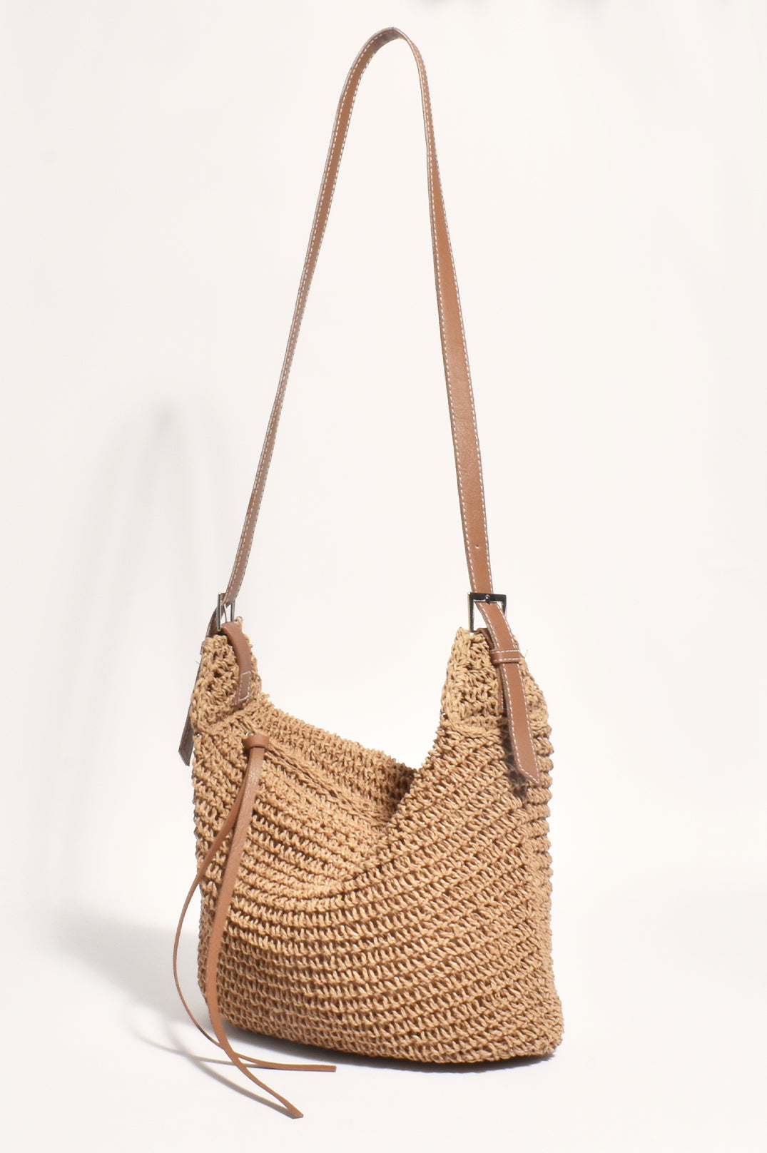 Woven Slouch Bag available in Camel and Black