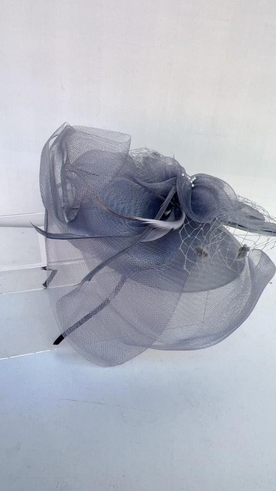 Grey Fascinator