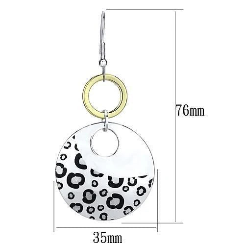 Animal Print Two Tone Fashion Earrings