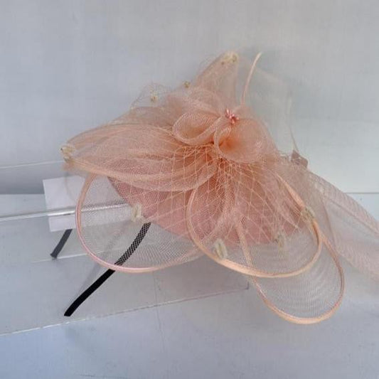 Peach Fascinator