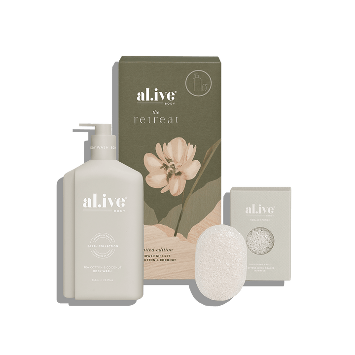 al.ive - The Retreat Shower Gift Set - Sea Cotton and Coconut