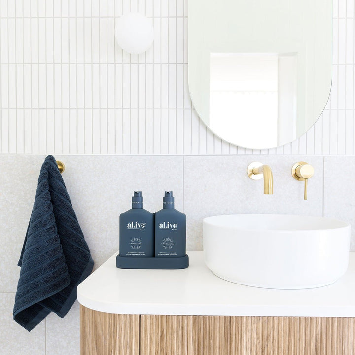 al.ive - Coconut & Wild Orange Wash & Lotion Duo with Tray