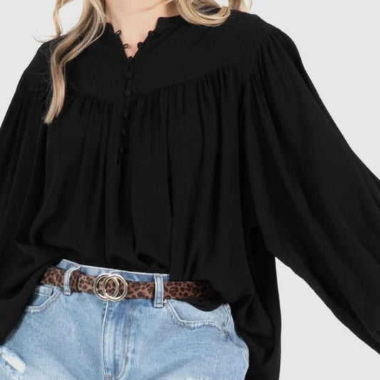 SASS - Black Shirt - Blouse - sammi