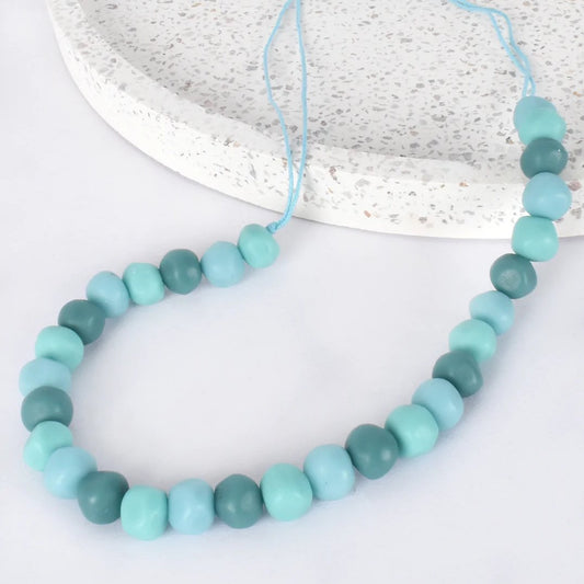 Teal Resin Necklace