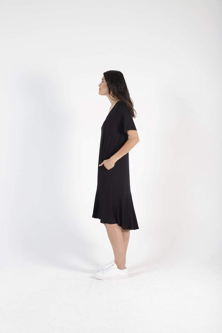 BETTY BASICS - Camden Dress Black/Avocado - sammi