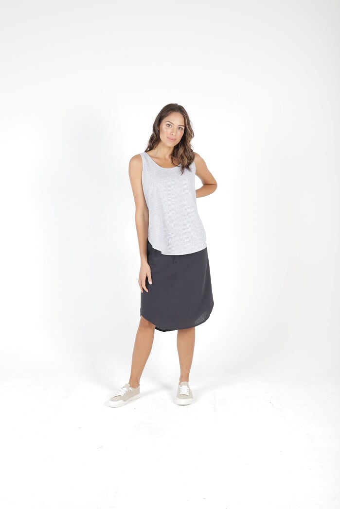 BETTY BASICS - Chandler Pin Stripe Tank - sammi