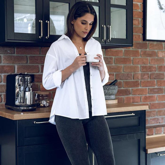 The Classic Stephanie Shirt by Humidity - Available in White