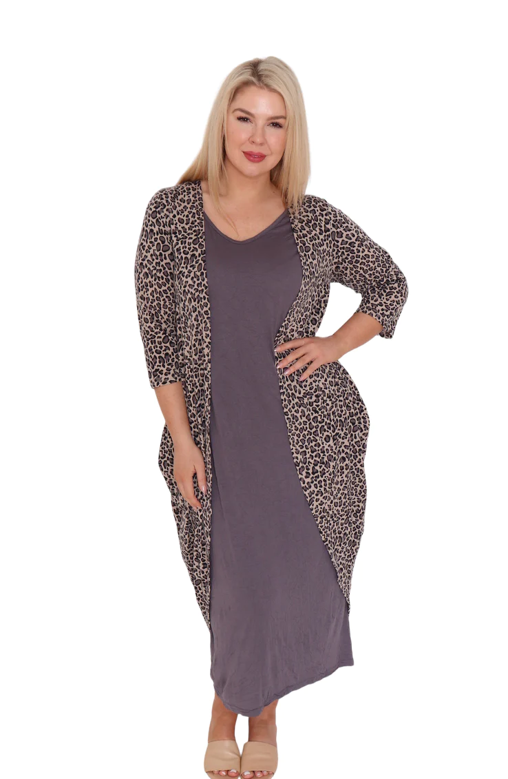 Cotton Village - Long Leopard Cardi