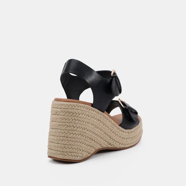 NOVO SHOES - Belva Wedge Sandal in Black