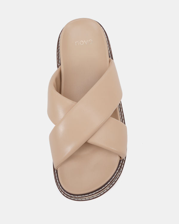 NOVO SHOES - Selene Slide in Nude