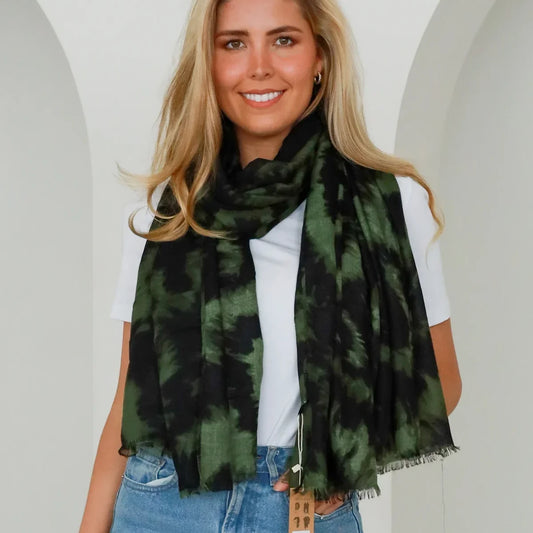 Black and Green Scarf by Lemon Tree