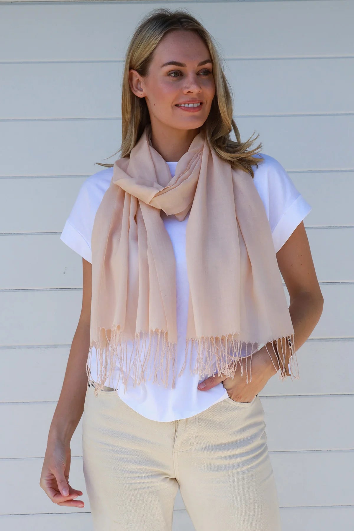 Peach Scarf by Lemon Tree