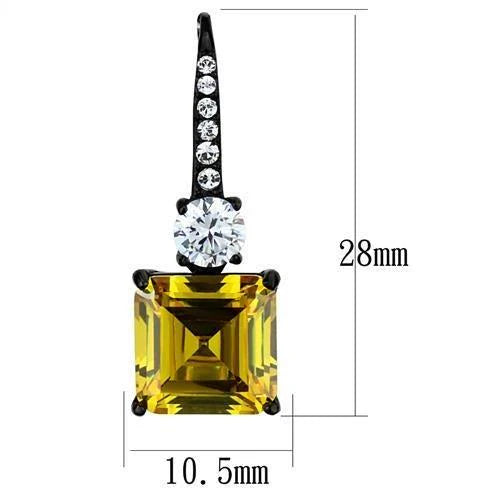 Elegant AAA Grade CZ Earrings in Topaz
