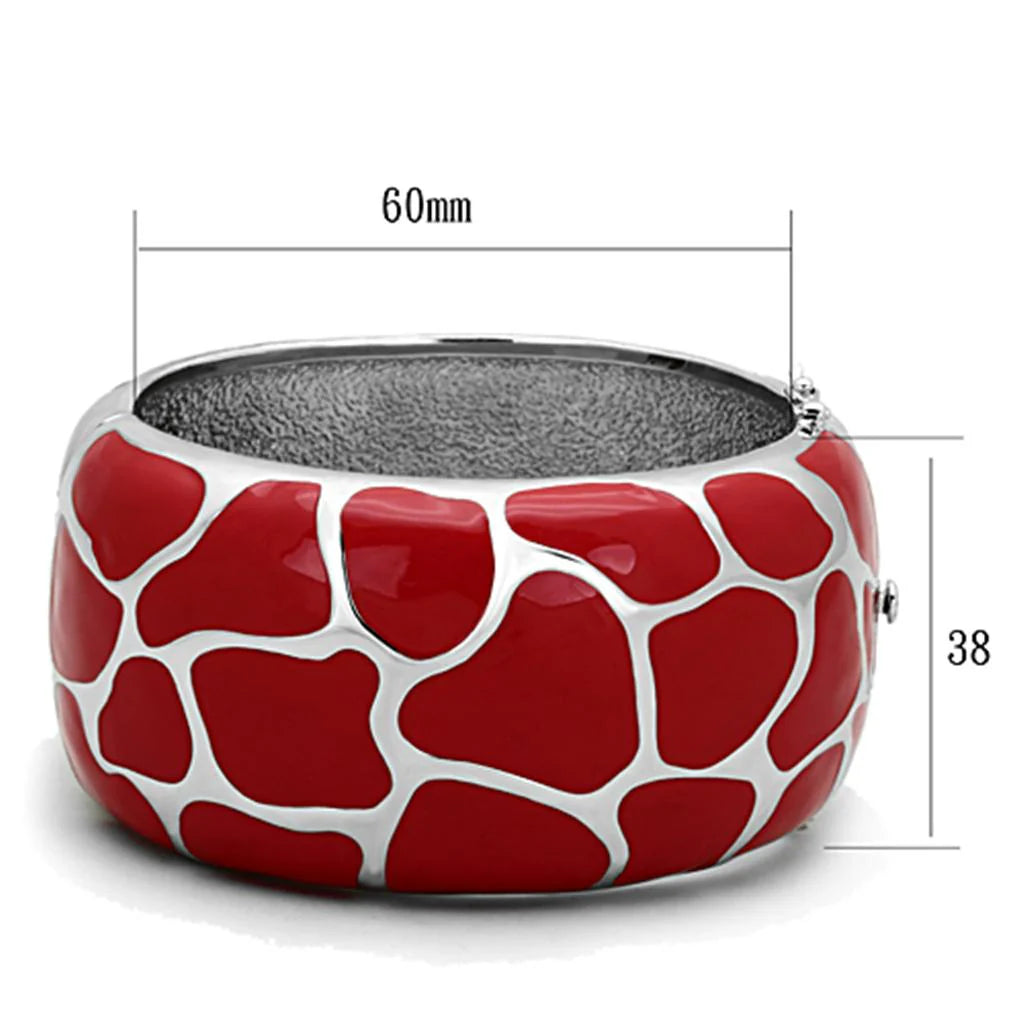 High Polished Statement Bangle with Epoxy Design in Siam