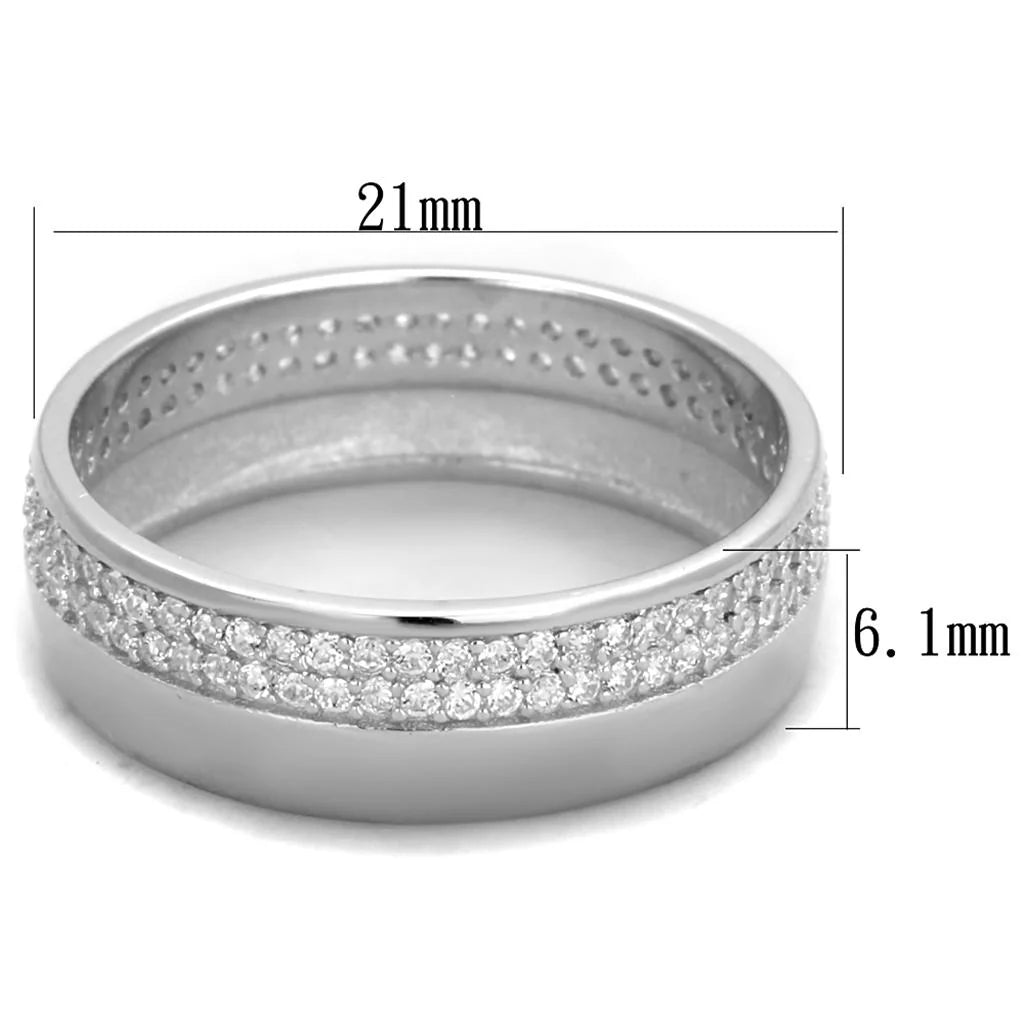 925 Sterling Silver Ring with AAA Grade CZ