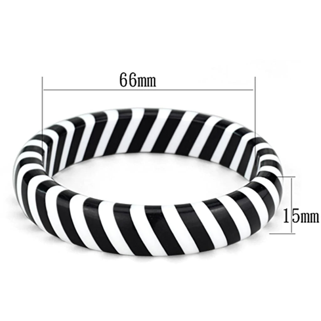 Black and White Resin Bangle