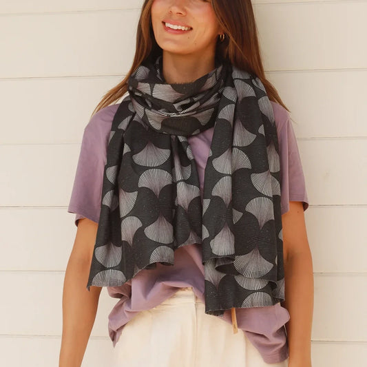 Tones of Black and Grey Scarf by Lemon Tree
