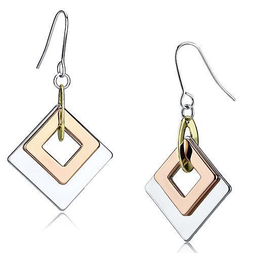 Dangle Fashion Earrings - Rhodium, Gold and Rose Gold