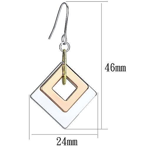 Dangle Fashion Earrings - Rhodium, Gold and Rose Gold