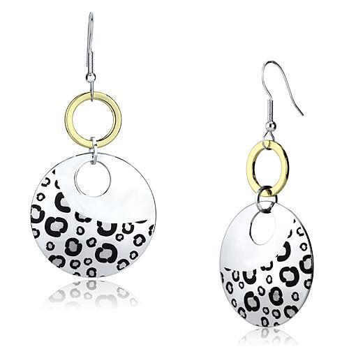 Animal Print Two Tone Fashion Earrings