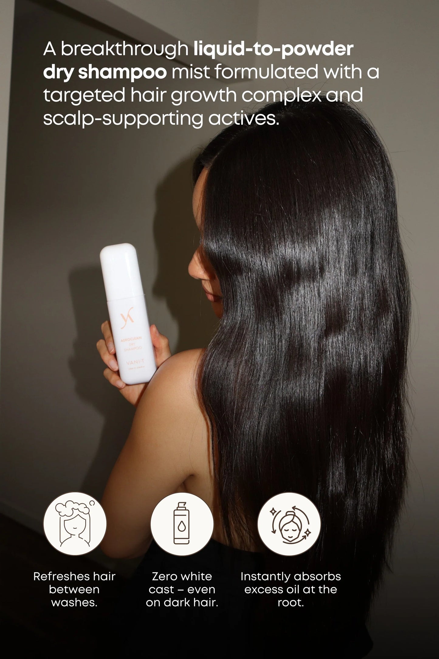 Aeroclean Dry Shampoo with Hair Growth Complex and NO White Cast - sammi