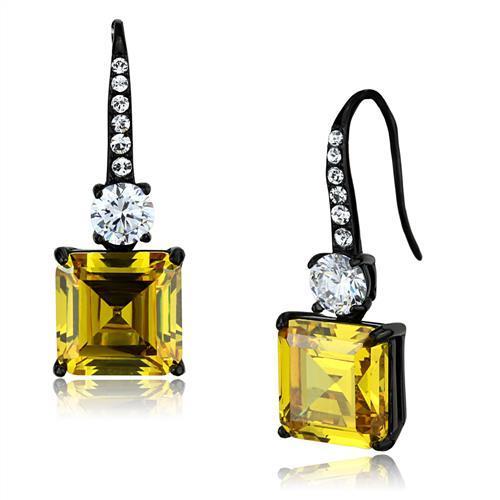 Elegant AAA Grade CZ Earrings in Topaz