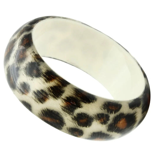 Animal Print Design Resin Bangle