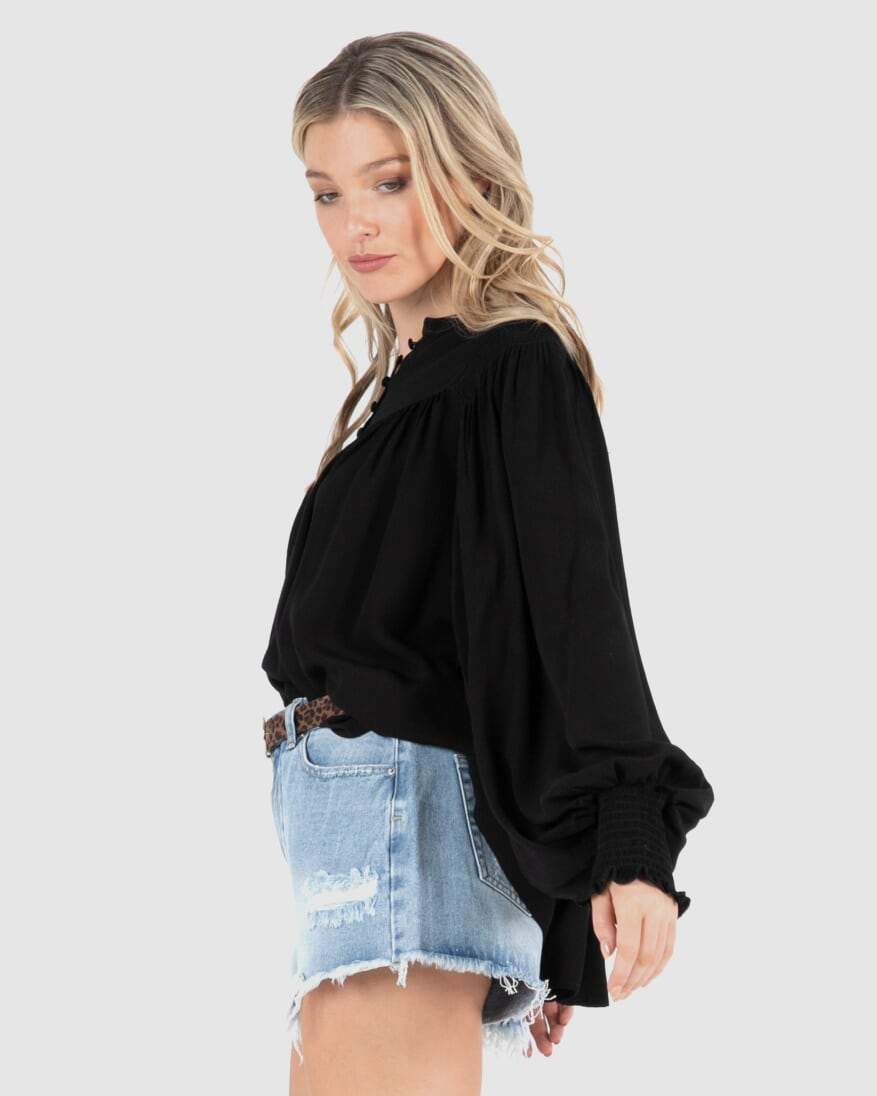 SASS - Black Shirt - Blouse - sammi