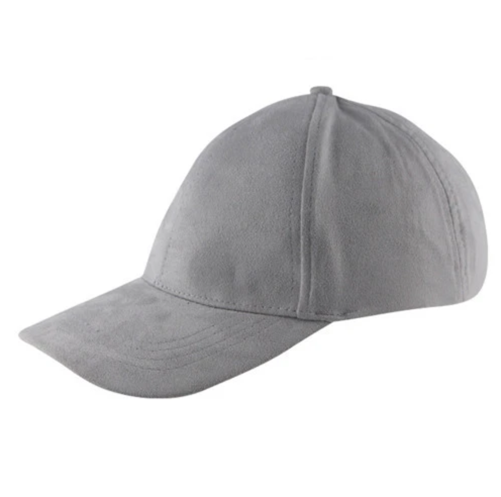 Suede Peaked Hat in Navy, Grey and Stone - sammi