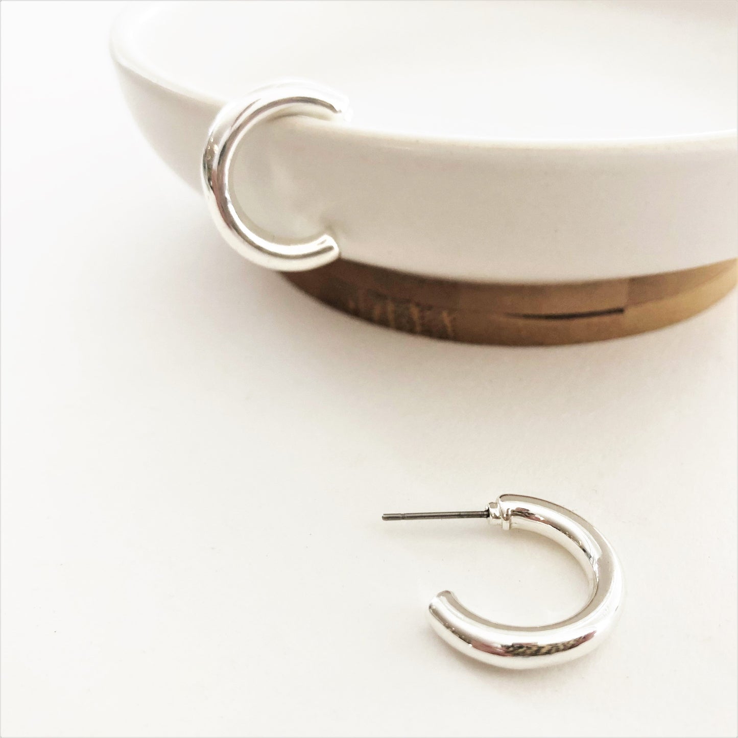 Metal Tube Mini Hoop Earrings - sammi