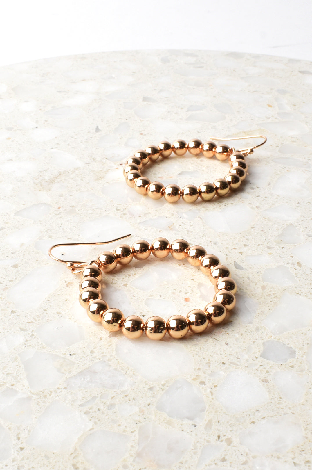 Adorne - Fashion Earrings Gold Ball Design Hook Earrings - sammi