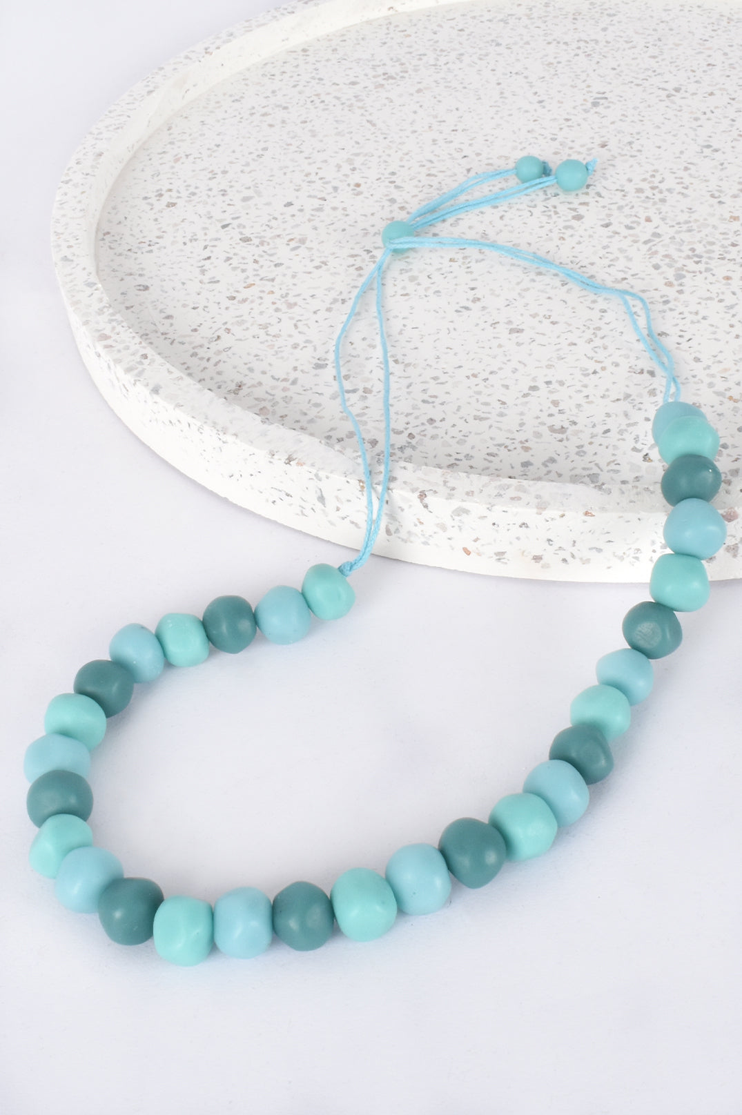 Teal Resin Necklace