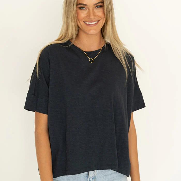 Dippy Tee by Humidity - Navy Blue, Powder Blue and White