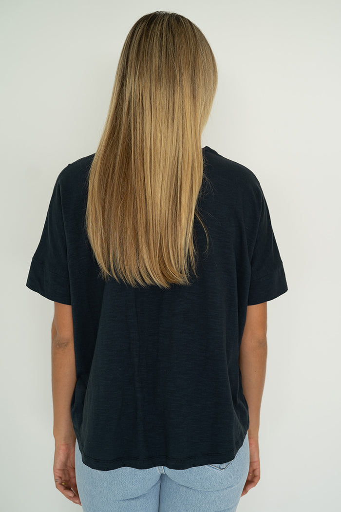 Dippy Tee by Humidity - Navy Blue, Powder Blue and White