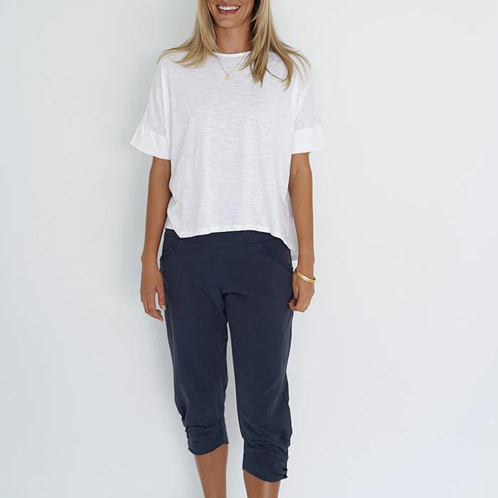Castaway Pants by Humidity - Fern and Navy.