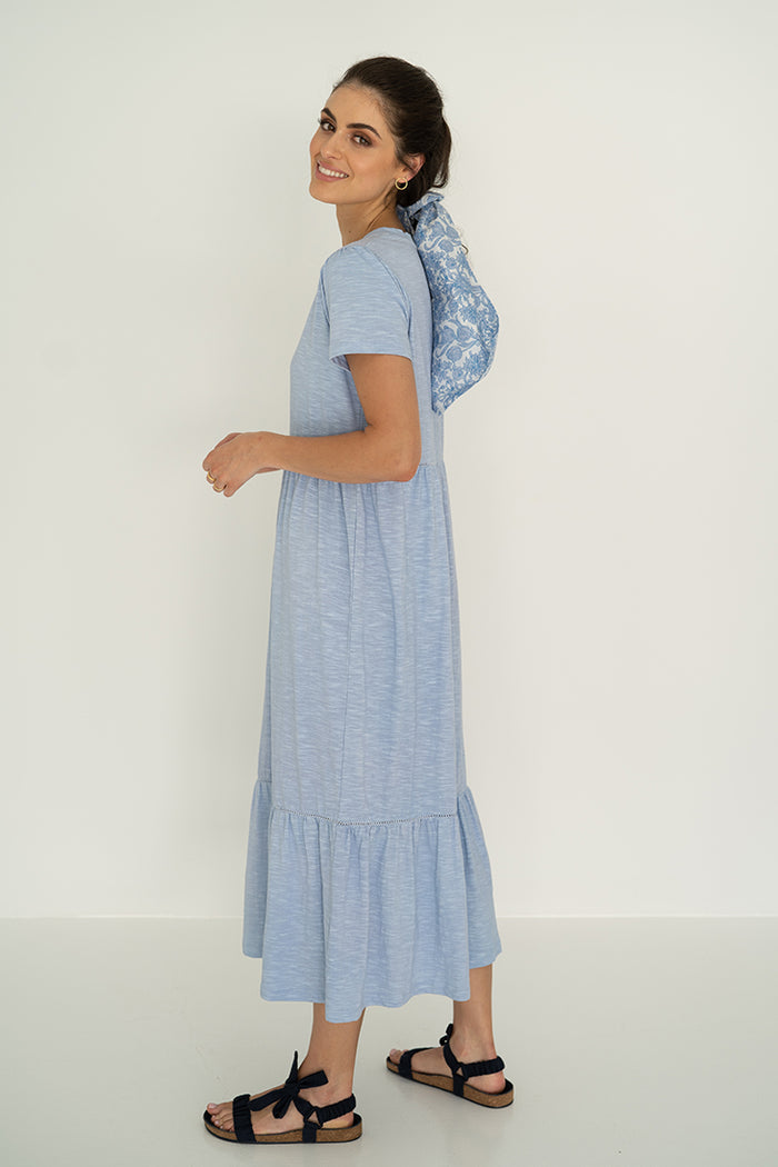 Humidity - Harmony Dress in Navy and Powder Blue