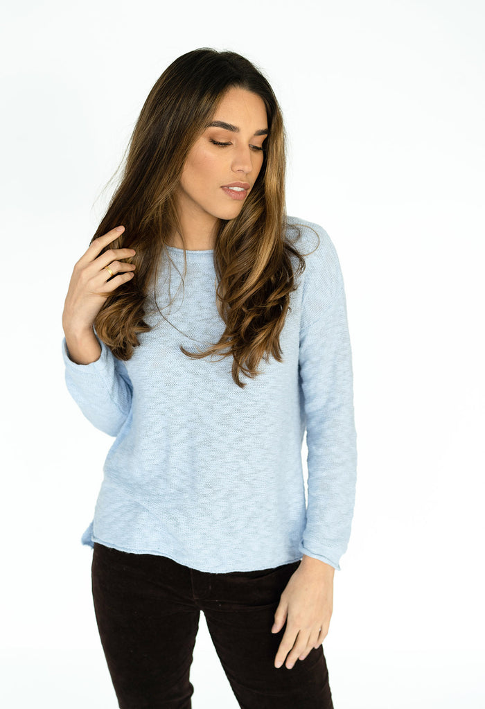 Sophia Jumper by Humidity in Pale Mauve and Blue Hues