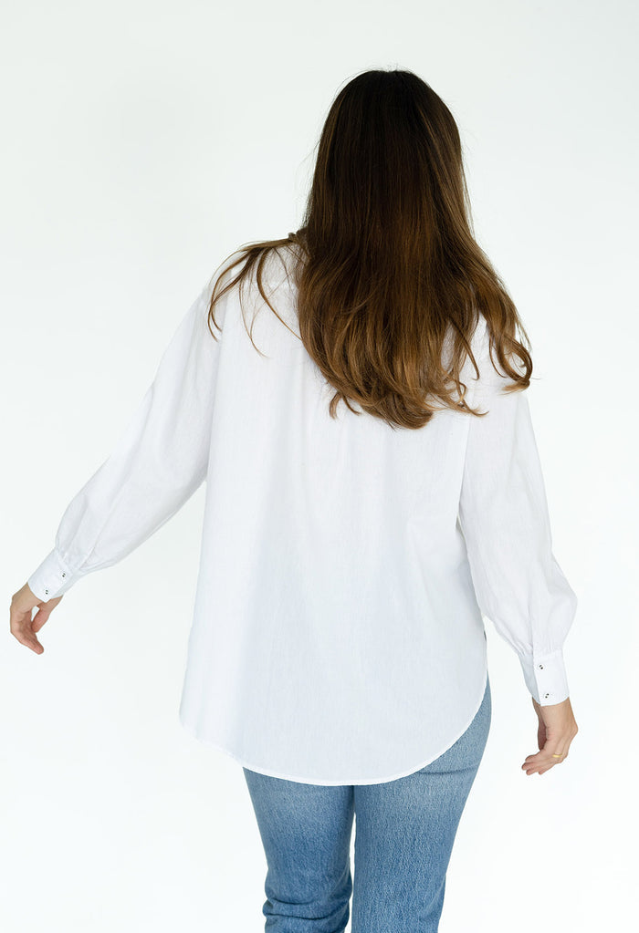 The Classic Stephanie Shirt by Humidity - Available in White