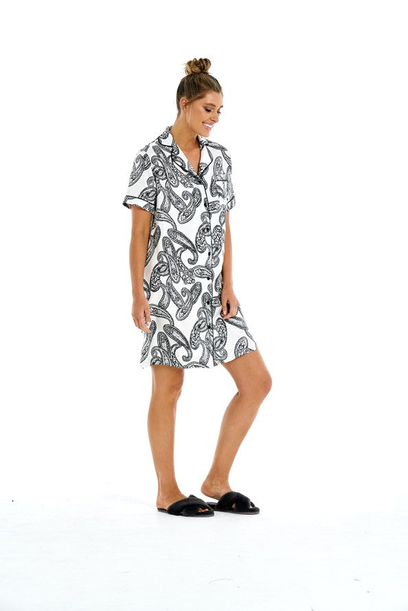 BETTY BASICS - Slumber Nightie in Paisley - sammi