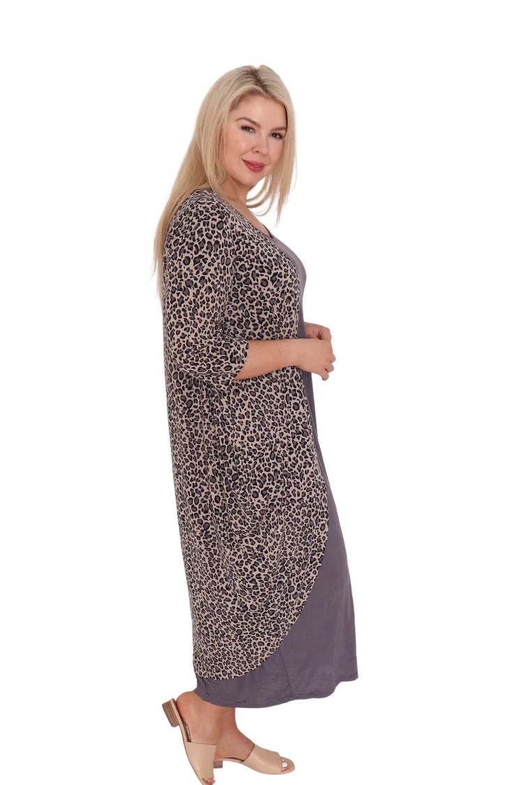 Cotton Village - Long Leopard Cardi